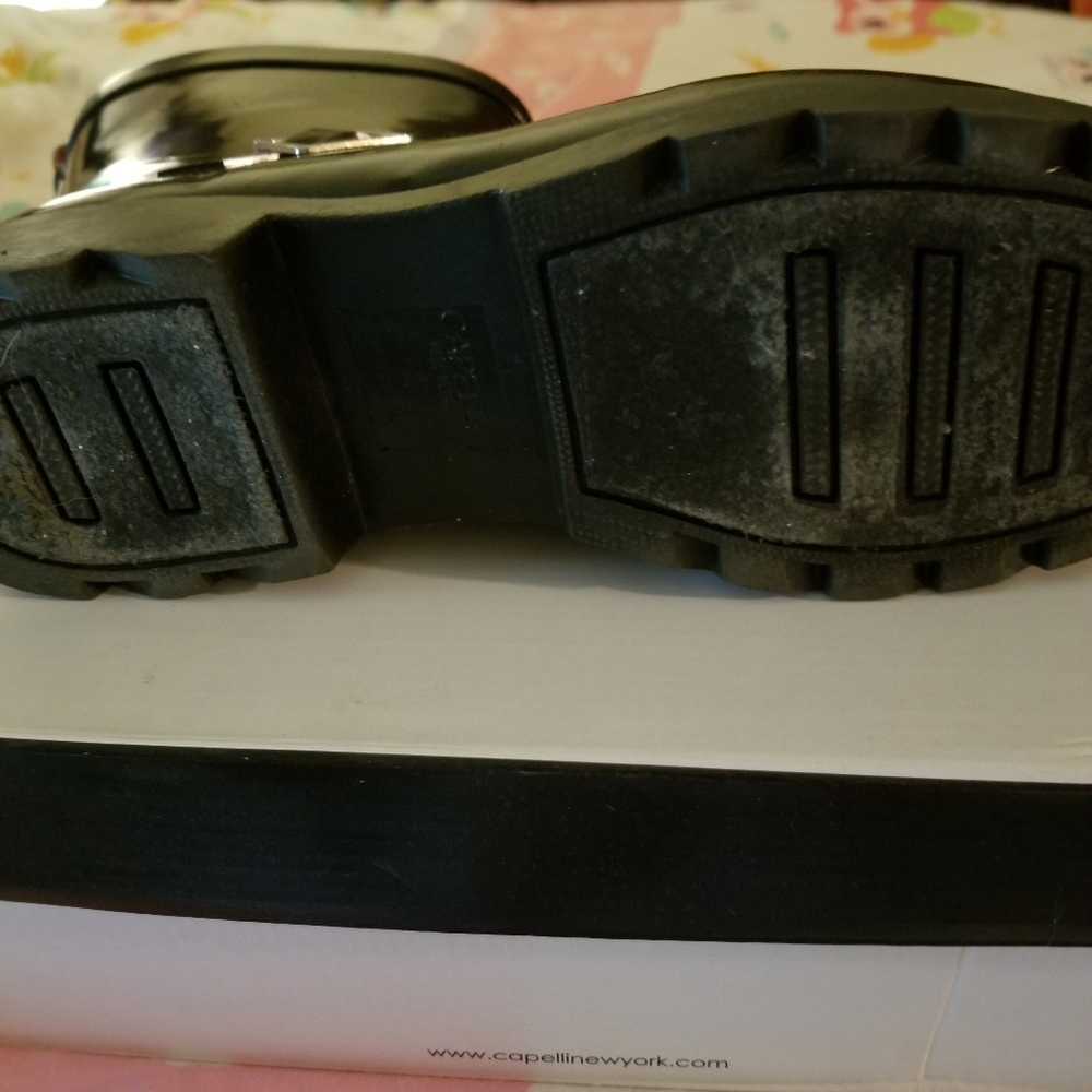 Black ankle rubber boots size 8 - Picture 2 of 4